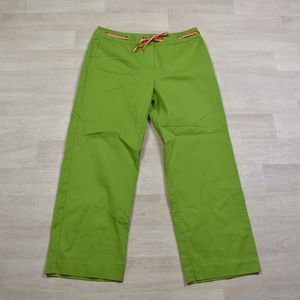 Y2K Evan Piccone Wide Leg Pants Trousers Ribbon Belt Size 14 Petite 2000s